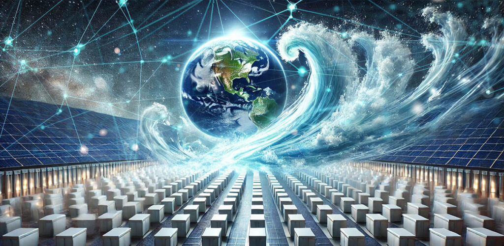 Battery Tsunami coming, AI generated