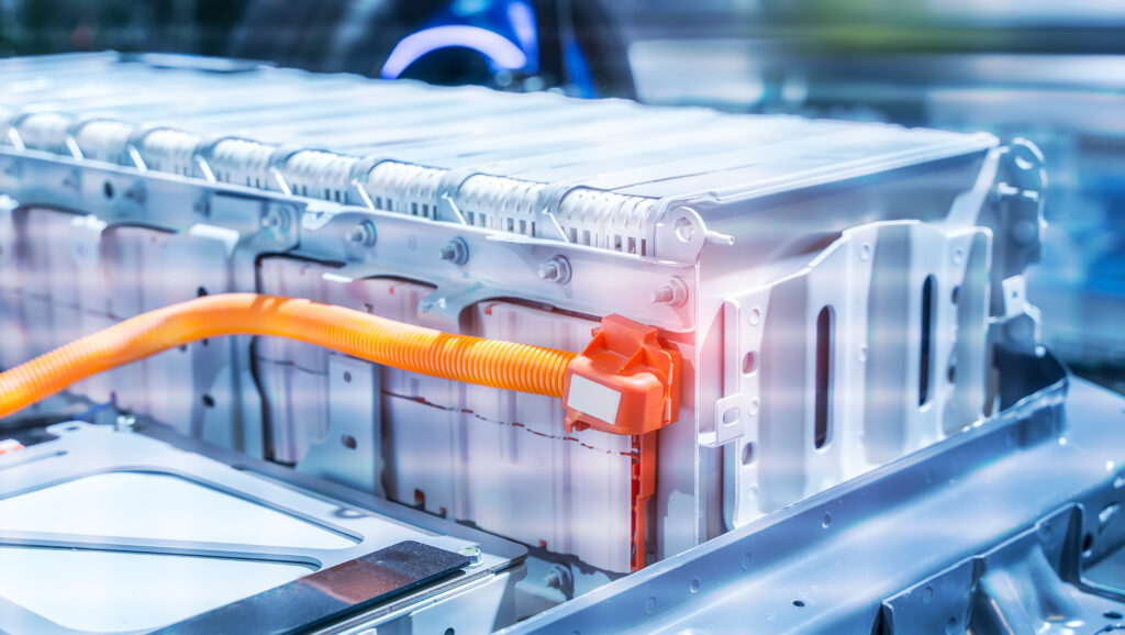 Electric car lithium battery pack and power connections