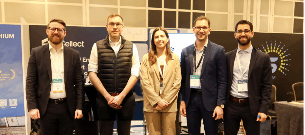 Leadership teams from volytica diagnostics and Cellect Energy at the Energy Storage Summit 2026 in London.